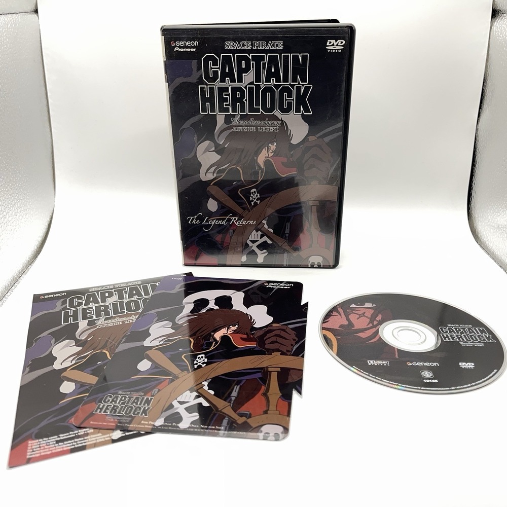 Space Pirate CAPTAIN HERLOCK The Legend Returns ~ DVD (Geneon, 2004) w/ Card